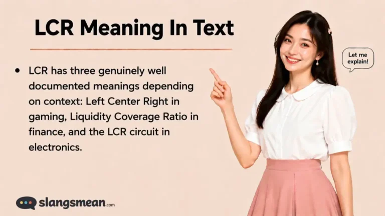 LCR Meaning In Text