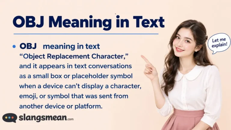 OBJ Meaning in Text