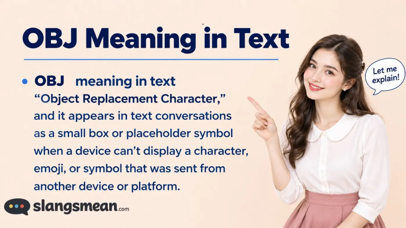 OBJ Meaning in Text