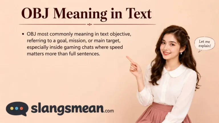 OBJ Meaning in Text