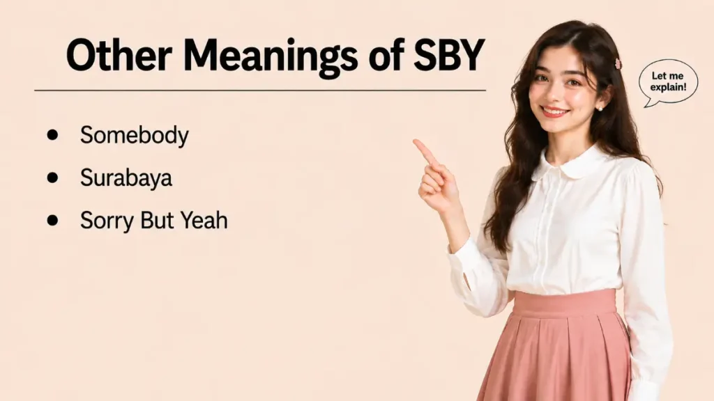 Other Meanings of SBY