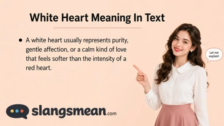 white heart meaning in text
