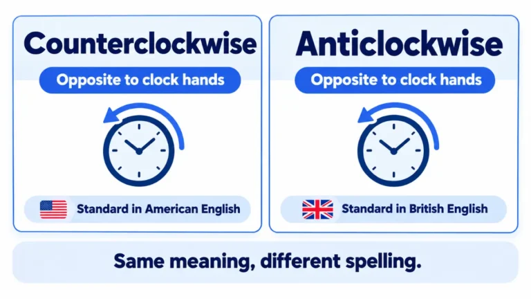 Anticlockwise vs Counterclockwise