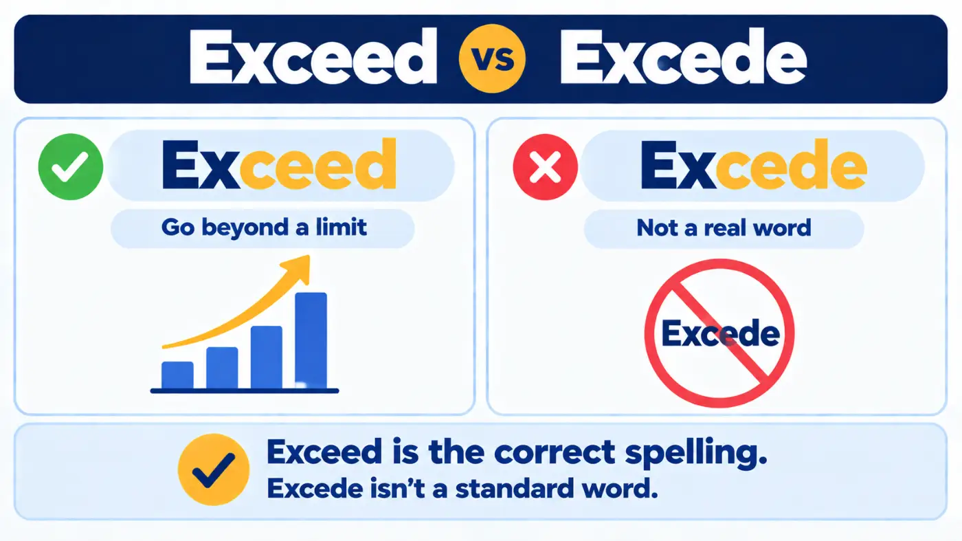 Exceed vs Excede
