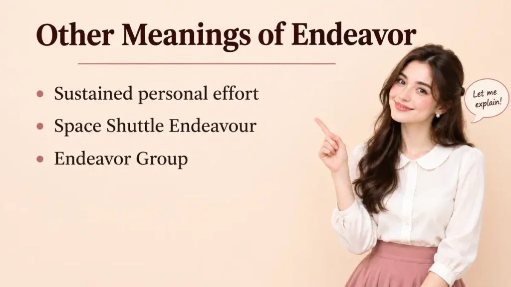 Other Meanings of Endeavor