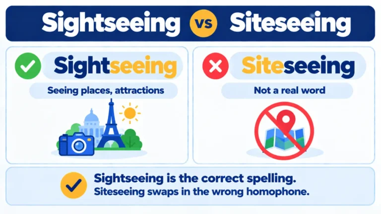 Sightseeing vs Siteseeing