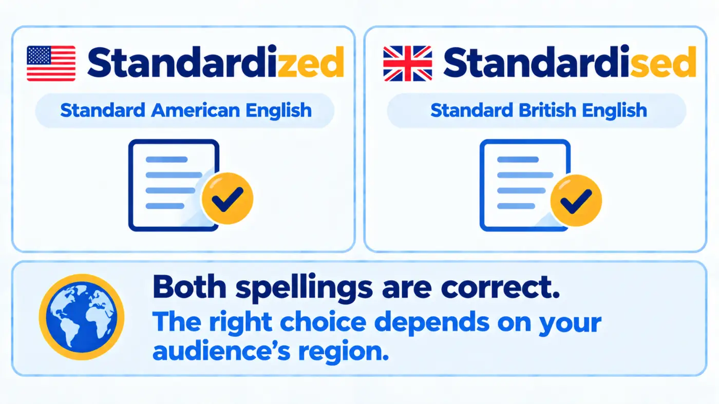 Standardized vs Standardised