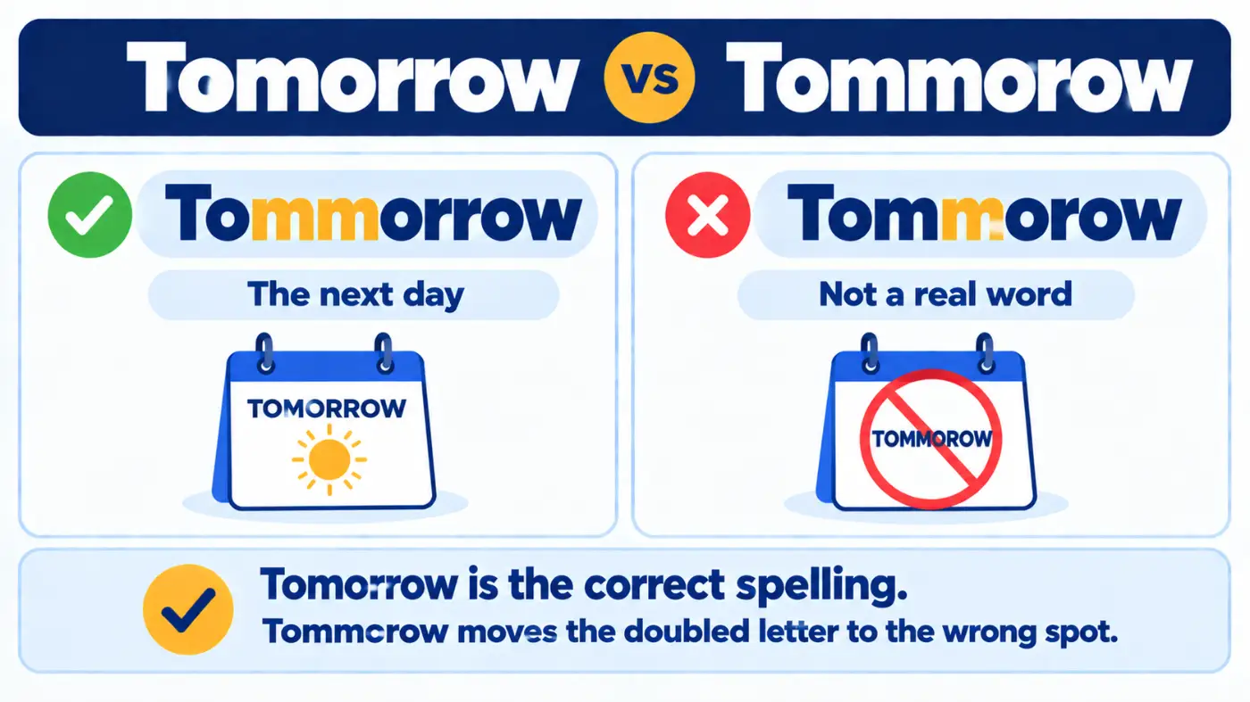 Tomorrow vs Tommorow
