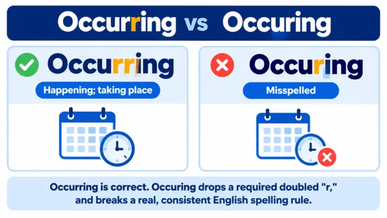 occurring VS occuring