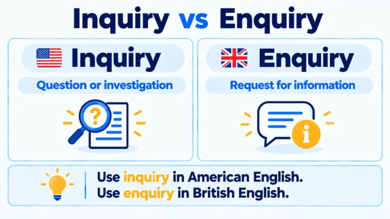 Inquiry vs Enquiry