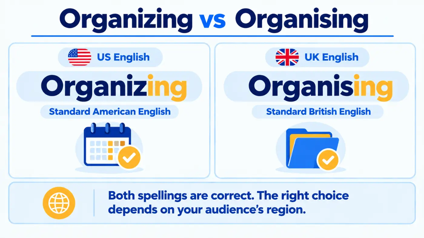 Organizing vs Organising