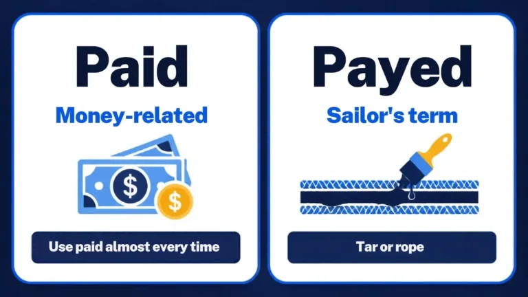 Paid VS Payed