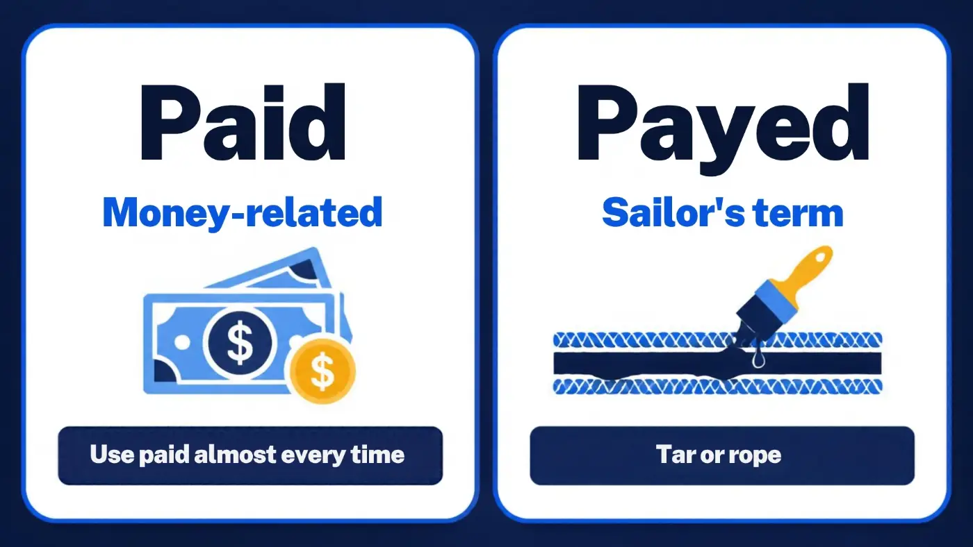 Paid VS Payed