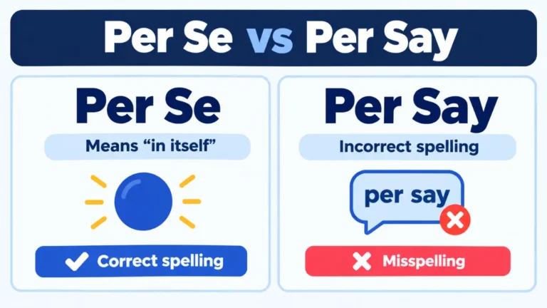 Per Se vs Per Say