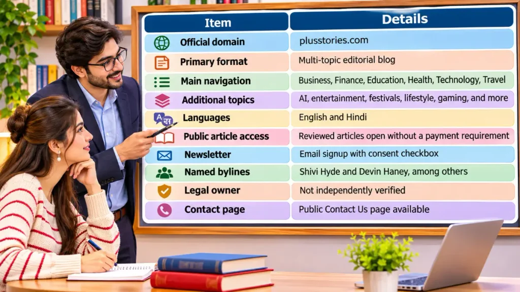 PlusStories Com at a Glance