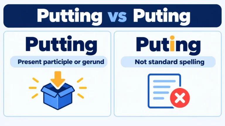 Putting vs Puting