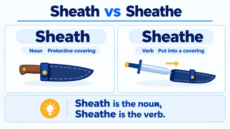 Sheath vs Sheathe