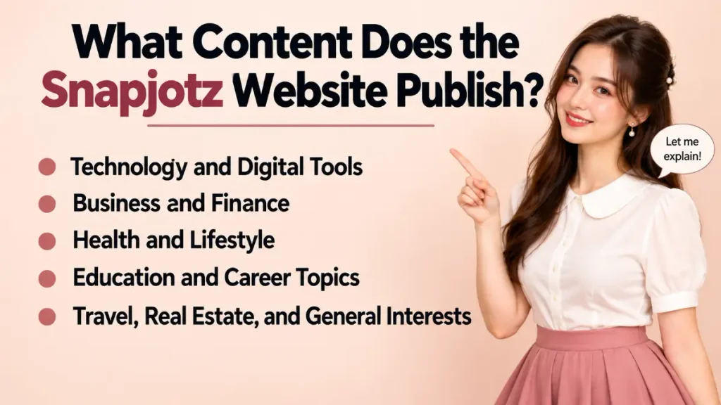 What Content Does the Snapjotz Website Publish?